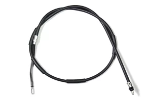 Chicote de clutch automotriz con resorte metálico en un extremo y terminal de ajuste para pedal de embrague suave